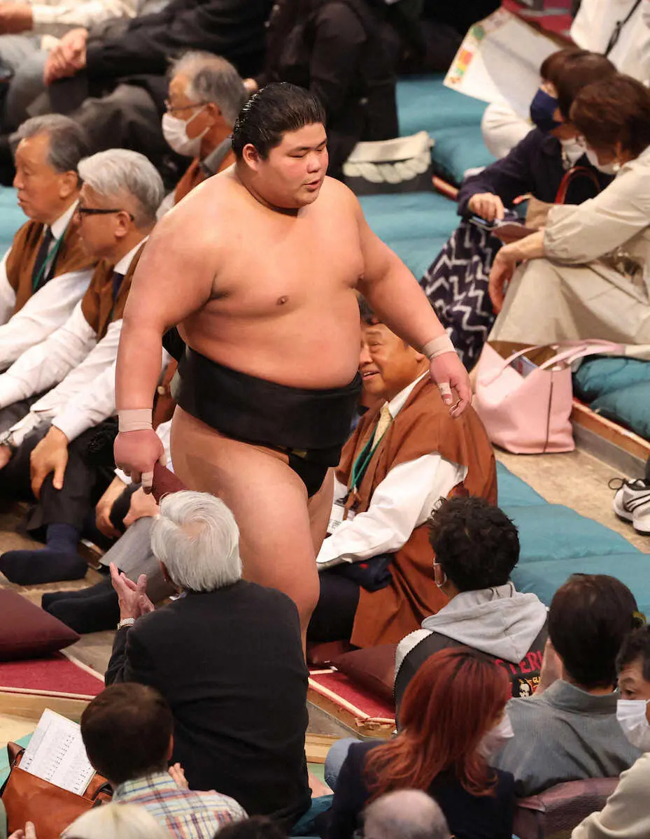 【画像・写真】新十両・落合が5勝目　この日から北青鵬の付け人も兼務「勉強だと思って経験したい」