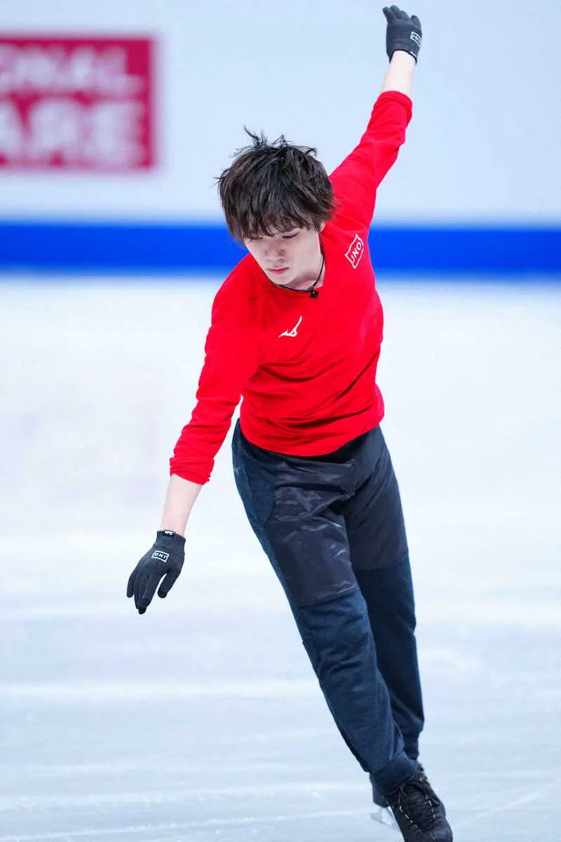 【画像・写真】宇野昌磨、メインリンクで4回転ジャンプ4種着氷　世界選手権公式練習