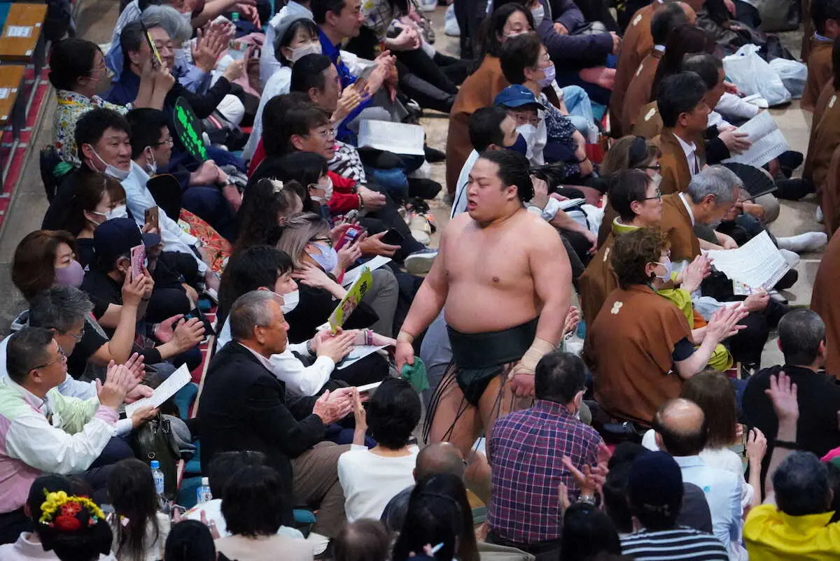 【画像・写真】単独トップの翠富士　11日目でついに土！若元春に押し倒しで敗れる　大栄翔は2敗キープ