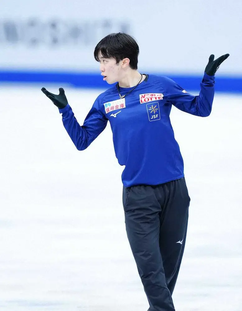 【画像・写真】友野一希、軽やかな「ハッピージャズ」に観衆から手拍子　午後7時37分から本番演技