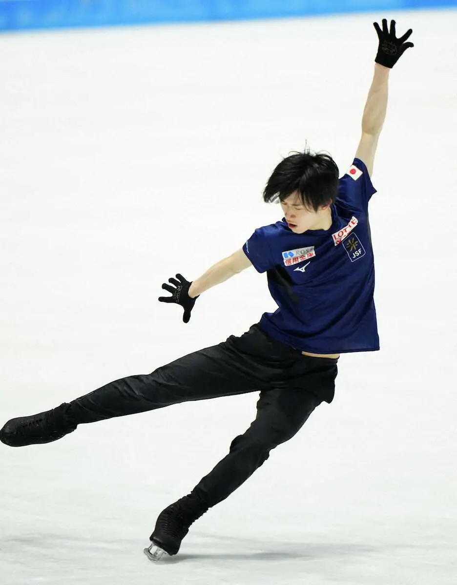 【画像・写真】山本草太、SP17位から逆襲のフリーへ調整　曲かけで4回転ジャンプは全て着氷