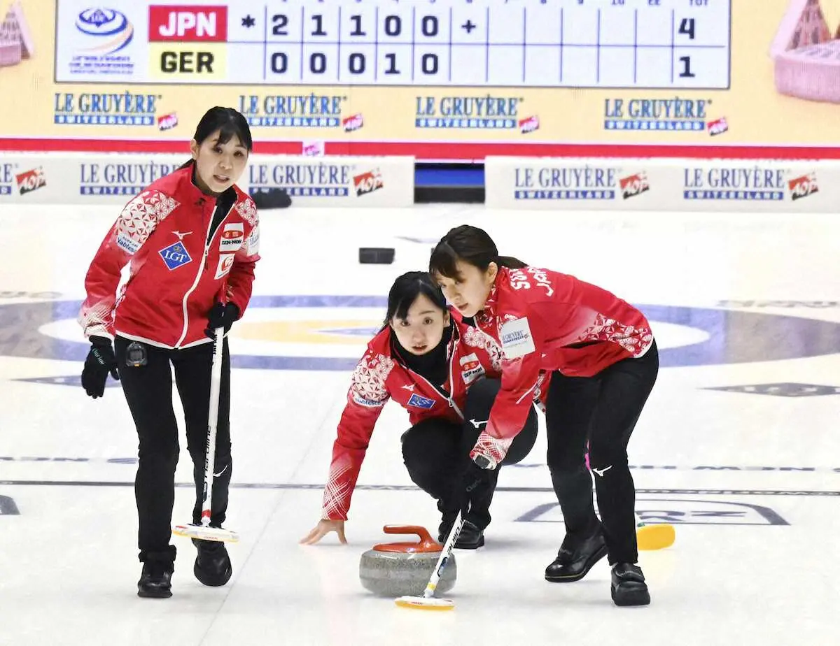 【画像・写真】日本代表ロコ・ソラーレ　ドイツ討ち3連勝！序盤から主導権　藤沢「第1エンドから良い形」