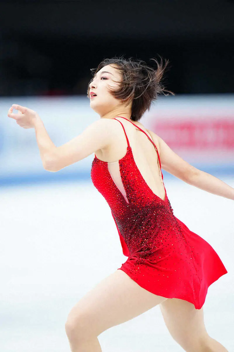 【画像・写真】岡崎真氏　坂本、女王の意地　フリップ失敗直後の3回転トーループ