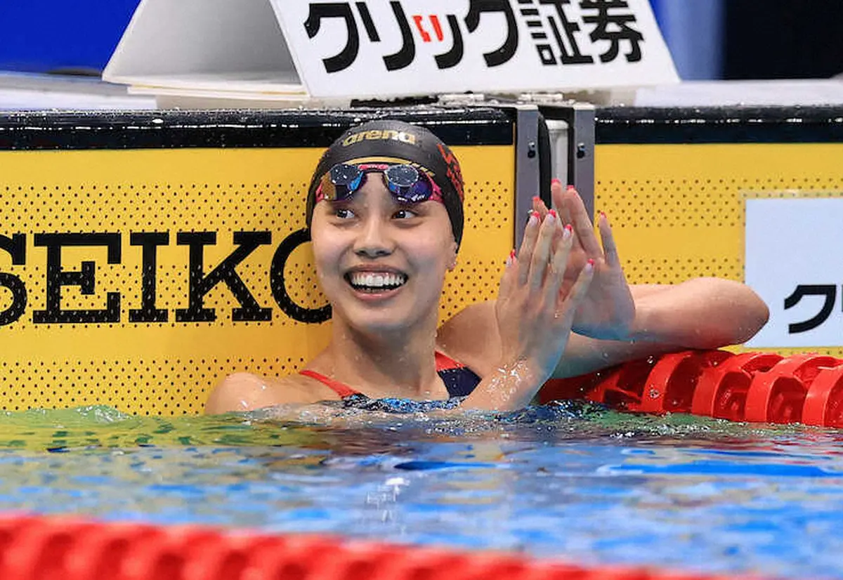 【画像・写真】＜第99回日本選手権水泳競技大会　4日目＞女子200メートル平泳ぎ決勝で優勝を果たした今井（撮影・河野　光希）