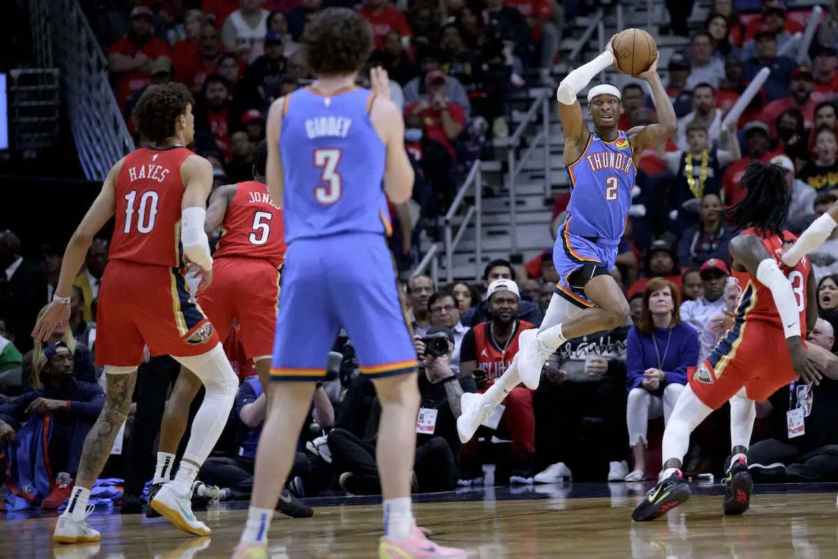 【画像・写真】東に続いて西も10位が9位に勝利　サンダーが敵地でペリカンズを撃破　