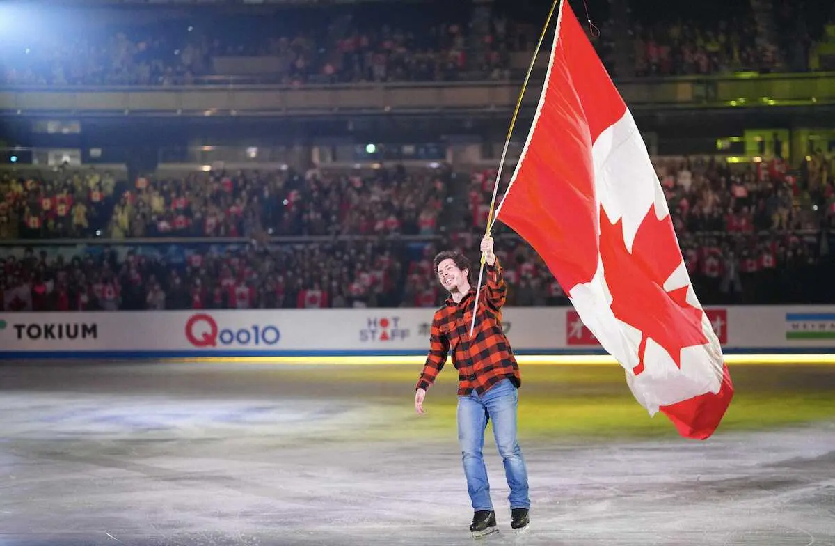 【画像・写真】キーガン・メッシングに花束を　日本ルーツのカナダ選手も万感舞い　世界国別対抗戦Ex