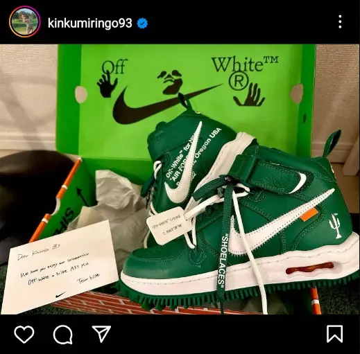 【画像・写真】キンクミ　ナイキから届いた“発売前”シューズ公開、始球式にも使用に「金曜発売日なのに」「流石です」