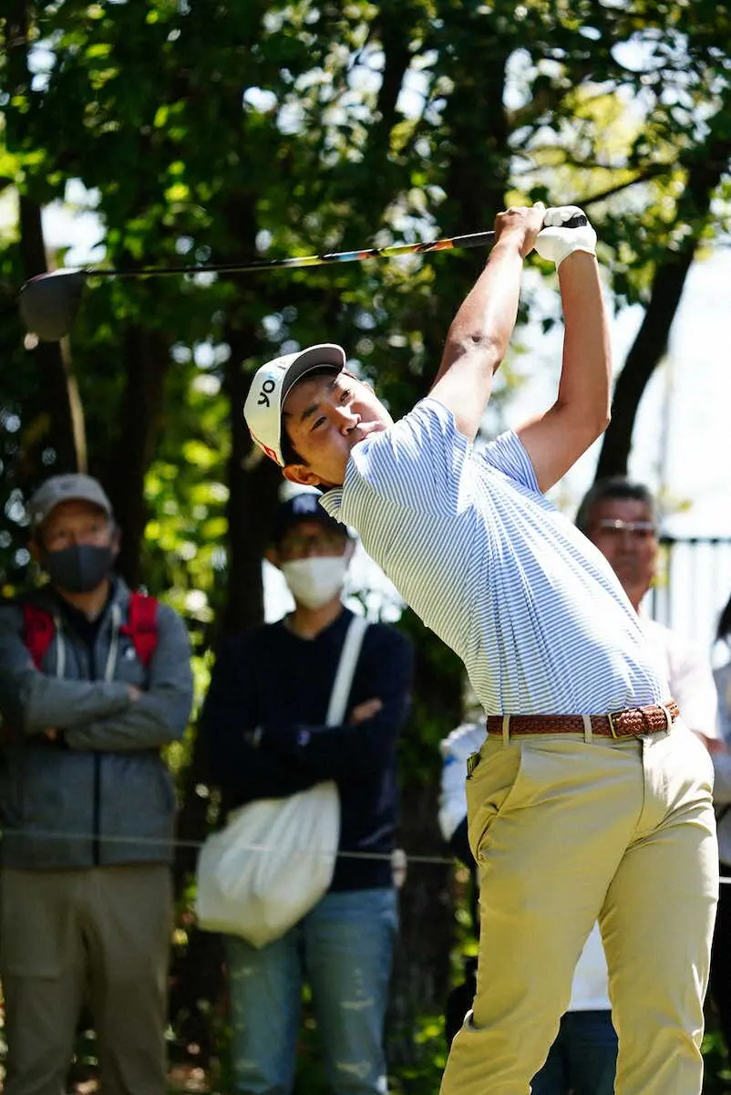 【画像・写真】金谷1打差3位　強風の中でも落ち着き十分　「しっかり我慢強く、残り3日間プレーしたい」