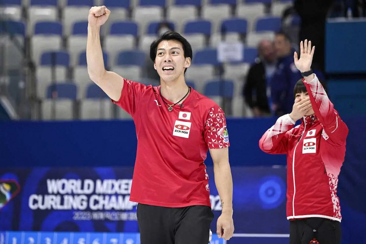 【画像・写真】【カーリング】劇勝に泣いた！松村・谷田組が混合ダブルス世界一王手！！決勝進出で日本初メダル確定