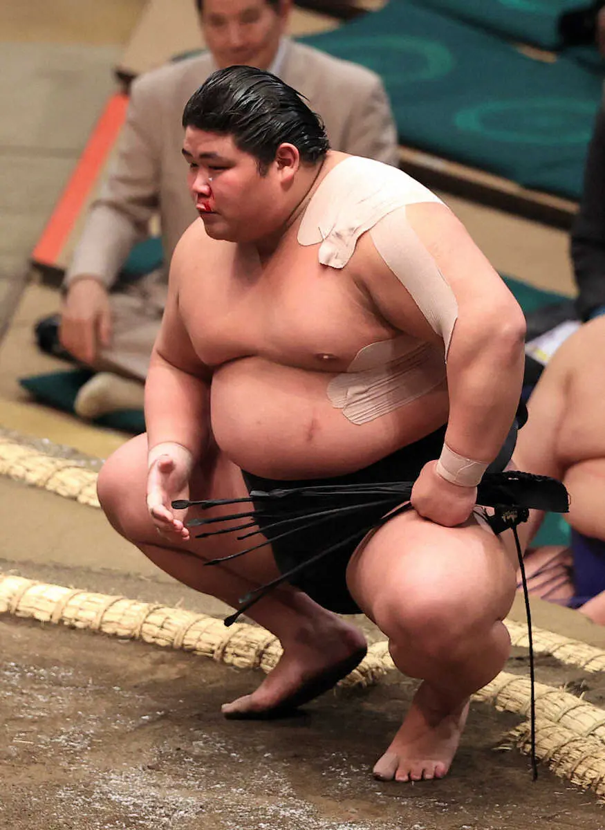【画像・写真】十両2場所目の落合が2連勝「覚悟を持って土俵に上がっている」左肩にテーピングも不安感じさせず