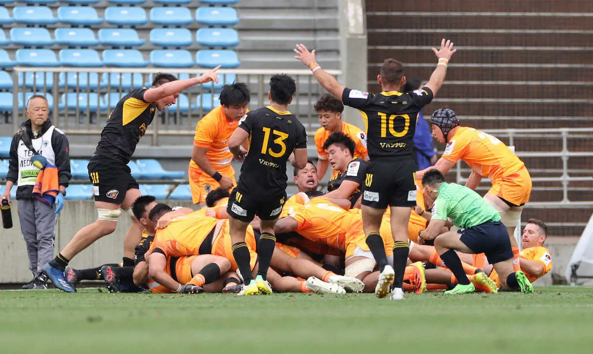 【画像・写真】ラグビー・東京SG　FW陣に力負け…ラストプレーでモール押し込むもビデオ判定でノートライ