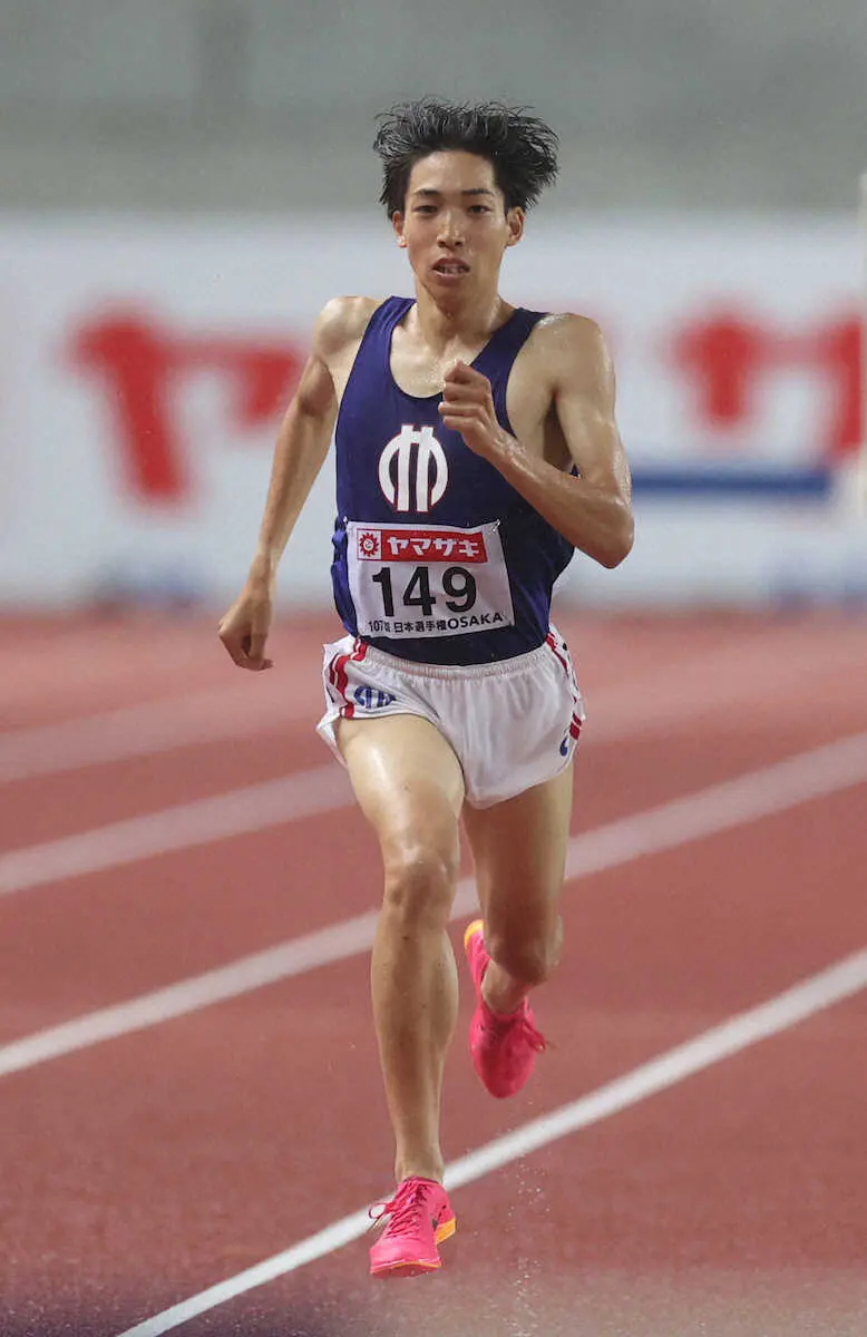 【画像・写真】【陸上日本選手権】三浦龍司が3000m障害で独走の3連覇　世界陸上内定　「勝ち切るレースはできた」
