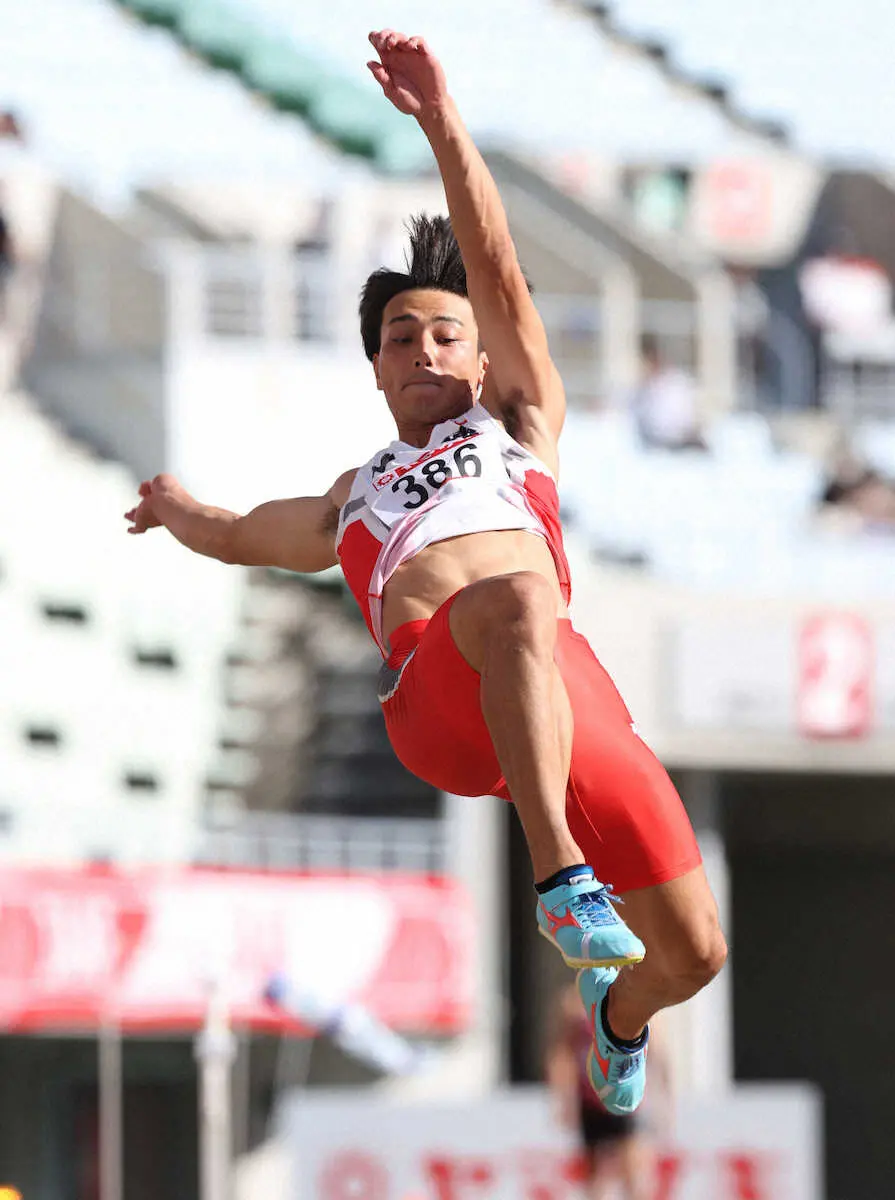 【画像・写真】男子走り幅跳び・橋岡　2位で世界選手権切符つかめず　「絶賛、迷子中です」