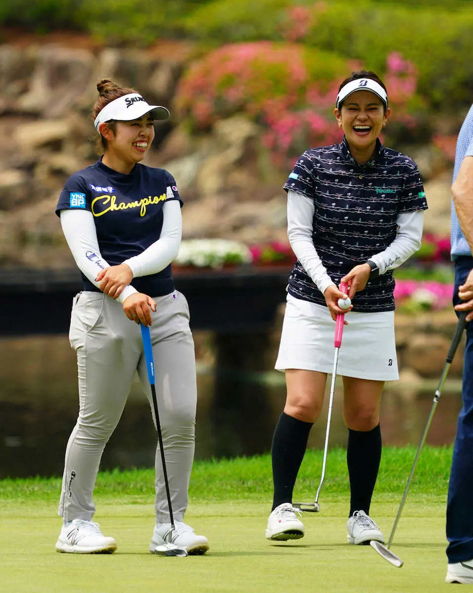 【画像・写真】山下美夢有　宮里藍さんとプロアマ戦で初ラウンド「藍さんは“全然練習してない”とか言うんですけど…」