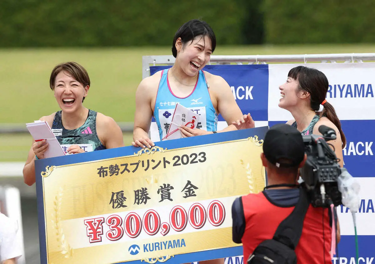 【画像・写真】女子100メートル障害　青木が12秒90で大混戦制した　日本選手権の雪辱果たした