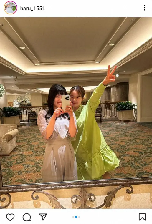 【画像・写真】川崎春花　尾関彩美悠と前夜祭ドレスアップ2ショット披露に「強くて可愛い、2人はプリキュア」「お姫様」