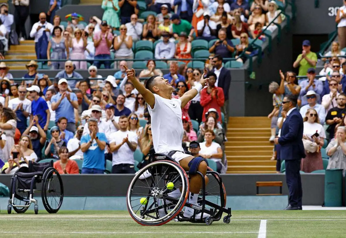 【画像・写真】車いす男子シングルス・小田　4大大会連勝　ウィンブルドン初V　まだ17歳「シャンパン開けられたら…」
