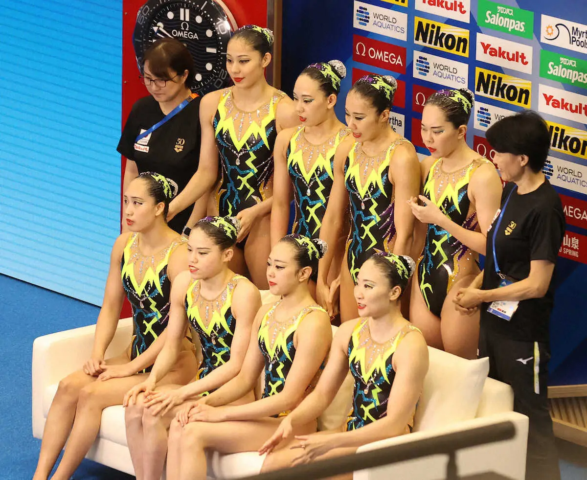 【画像・写真】日本4位　出場5種目で初めて表彰台を逃す　アーティスティックスイミング・チームTR