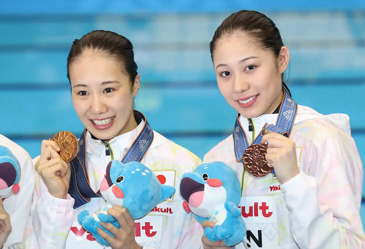 【画像・写真】【世界水泳】ASデュエットFR　安永真白・比嘉もえ組が銅！予選11位から　TR金に続き2つ目メダル