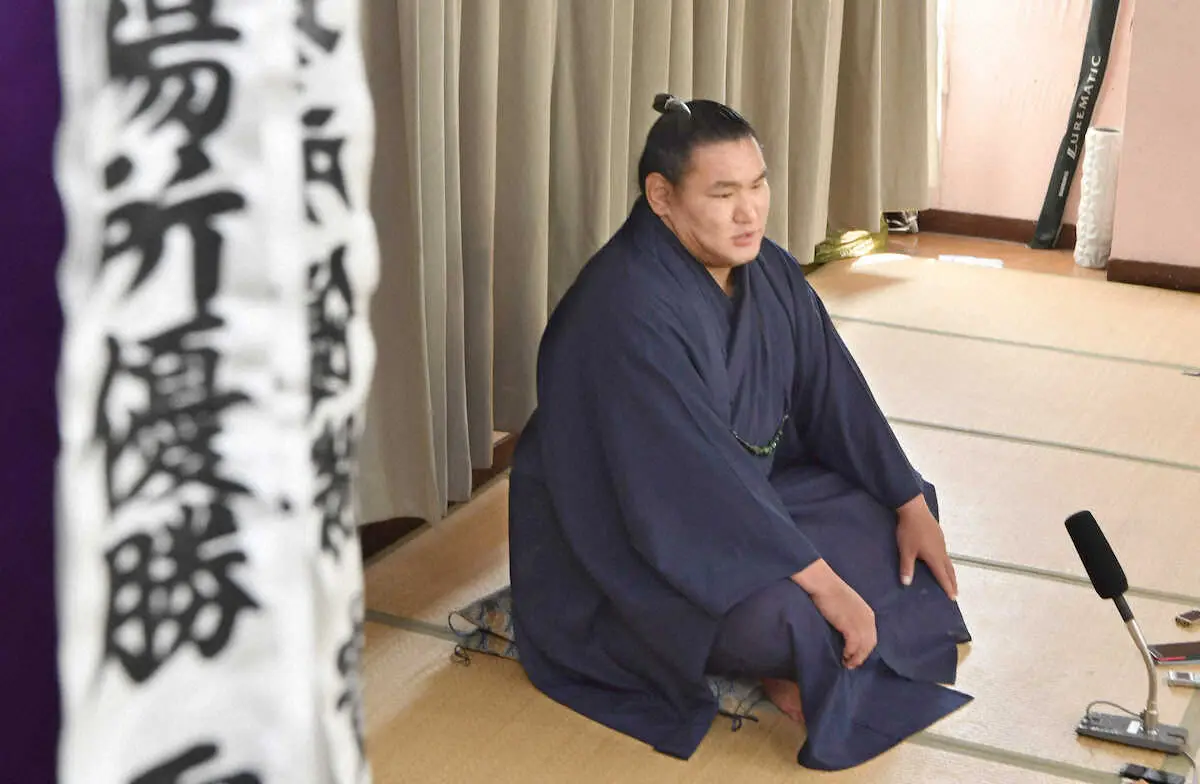 【画像・写真】豊昇龍　大関昇進も果たし「信じられない」叔父・朝青龍の涙は「初めて見た」　優勝一夜明け会見