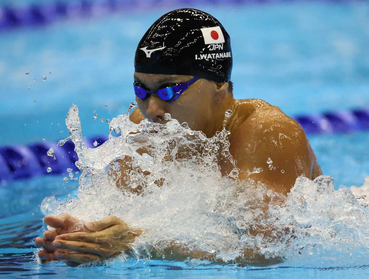 【画像・写真】【男子200メートル平泳ぎ決勝】渡辺一平　3度目の表彰台逃す「力及ばずという感じ」