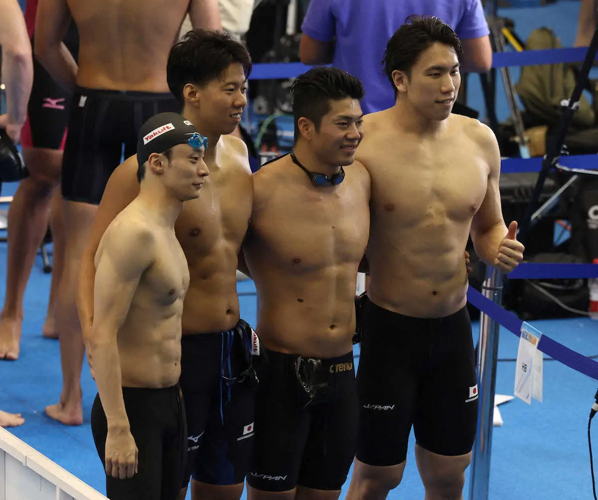 【画像・写真】【世界水泳】日本男子400Mメドレーリレーは6位、入江「苦しみながらのレースだったが楽しかった」