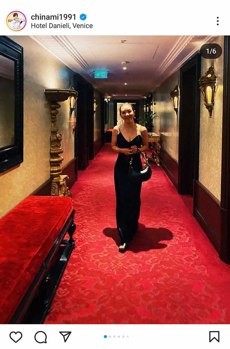 【画像・写真】吉田知那美　夫とベネチアの高級レストランで食事も…思わぬ忘れ物で“挑戦的なスタイル”に