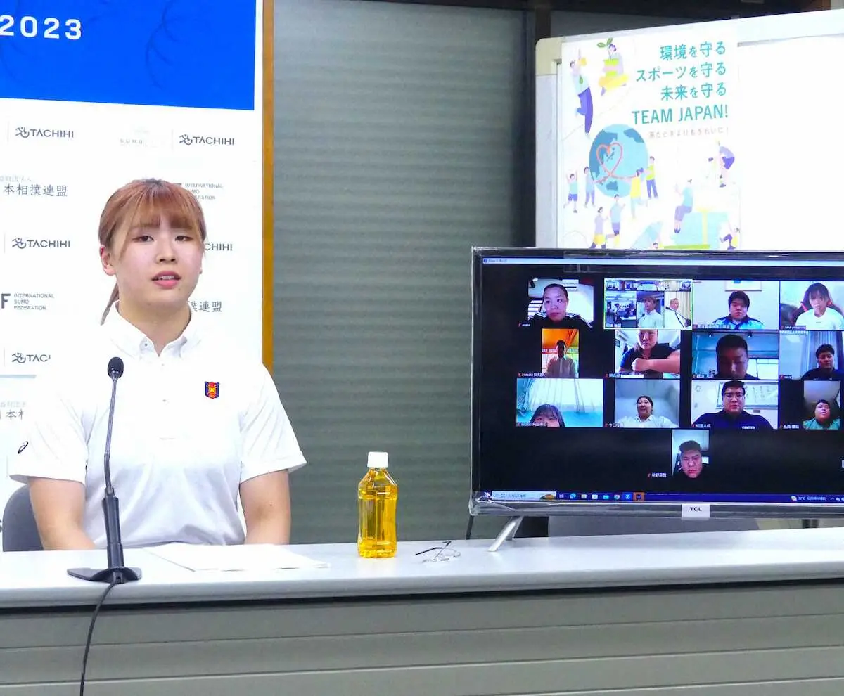 【画像・写真】相撲世界選手権へ「日本チーム一丸」「世界中の相撲を愛する選手と交流」…代表選手たちが決意表明
