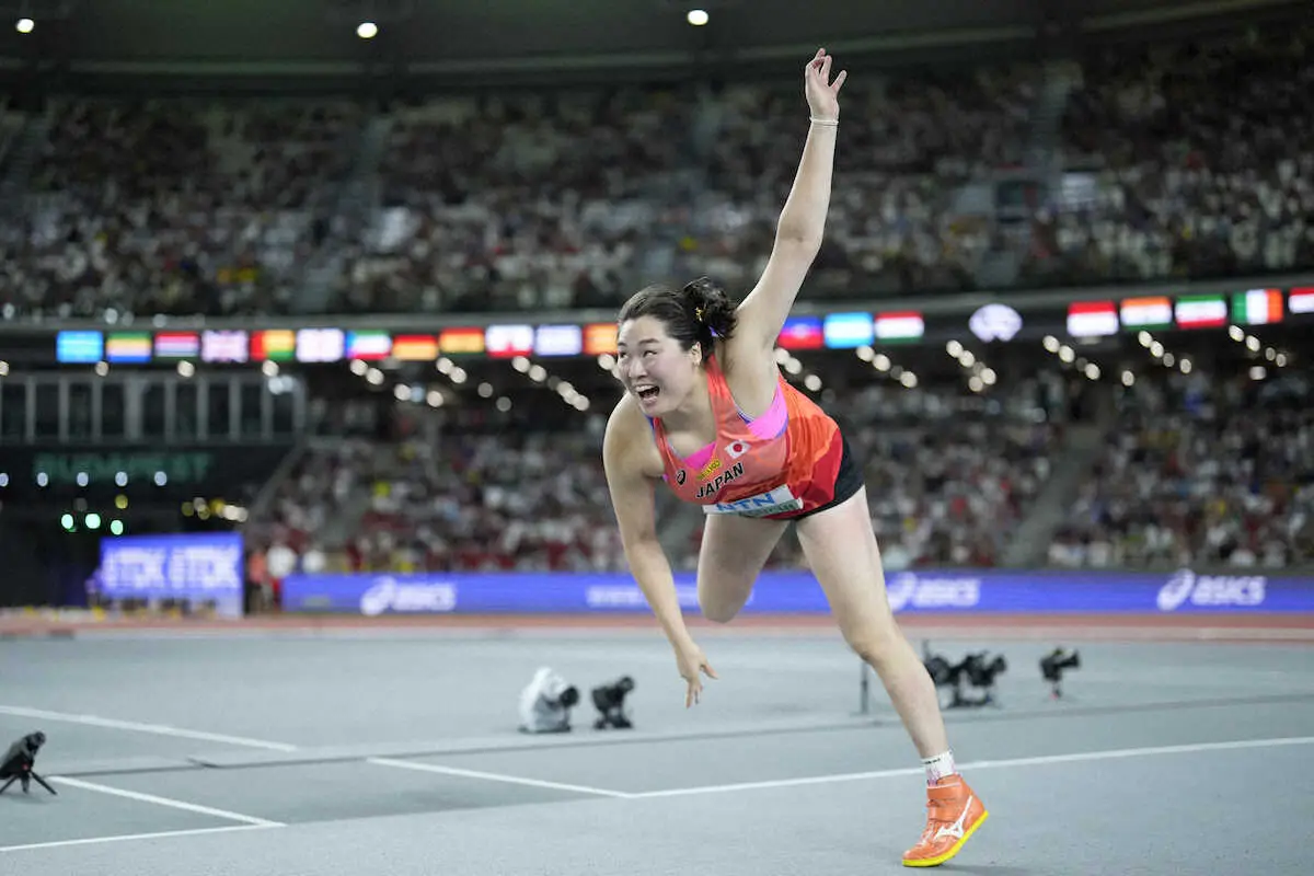 【画像・写真】最終6投目にビッグスローを見せた北口榛花（AP）