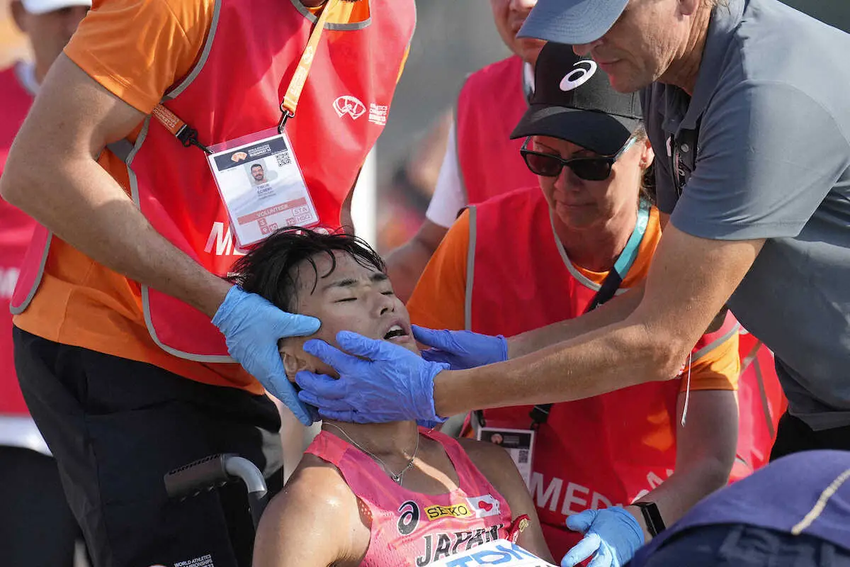 【画像・写真】【世界陸上】けいれん急失速の山下一貴、ゴール後の笑顔のワケ「走り切ったら…」　10月MGCはV宣言