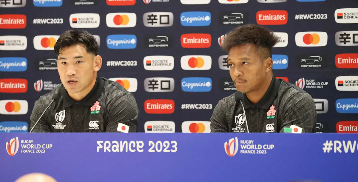 【画像・写真】【ラグビーW杯】中村が松島に要望「今回はアシストしたいし、2トライを取ってほしい」