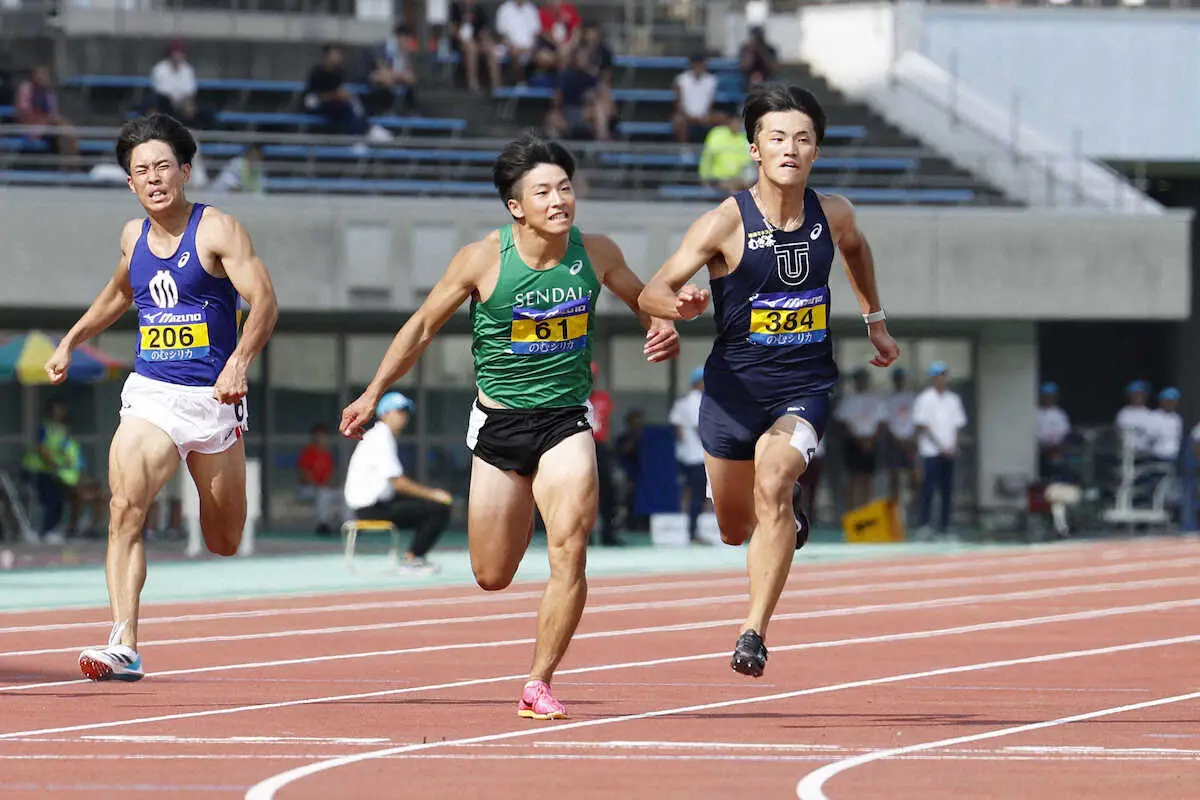【画像・写真】柳田大輝　400mリレー＆100mの2冠締め！　日本学生対校選手権