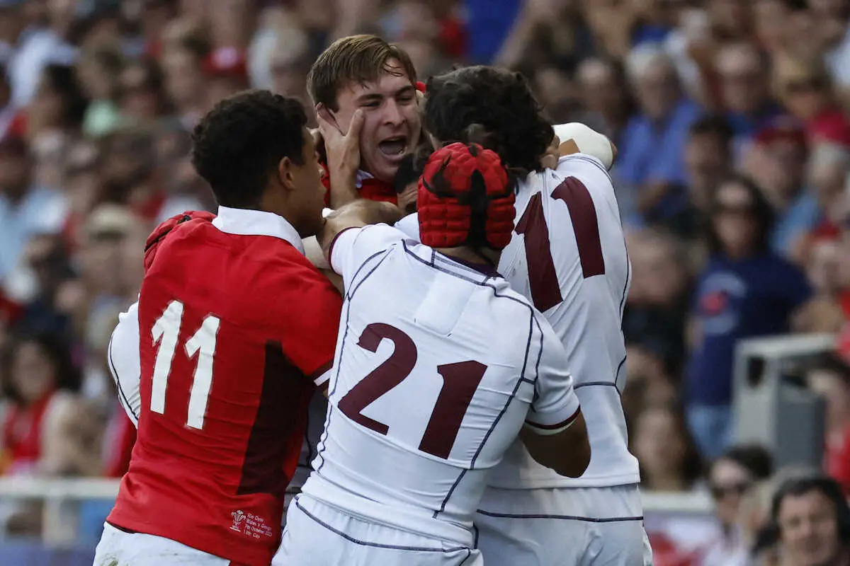 【画像・写真】【ラグビーW杯】ウェールズが4戦全勝でC組1位通過　乱闘にスタンドは大盛り上がり