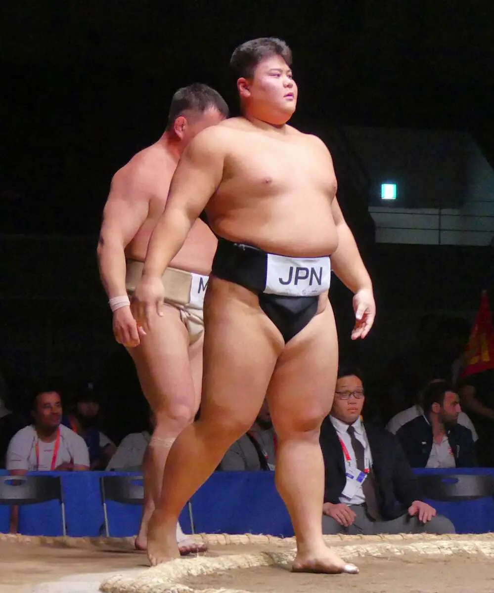 【画像・写真】【世界相撲】男子重量級は草野直哉が金メダル「最初に優勝して日本を盛り上げる」重圧を力に