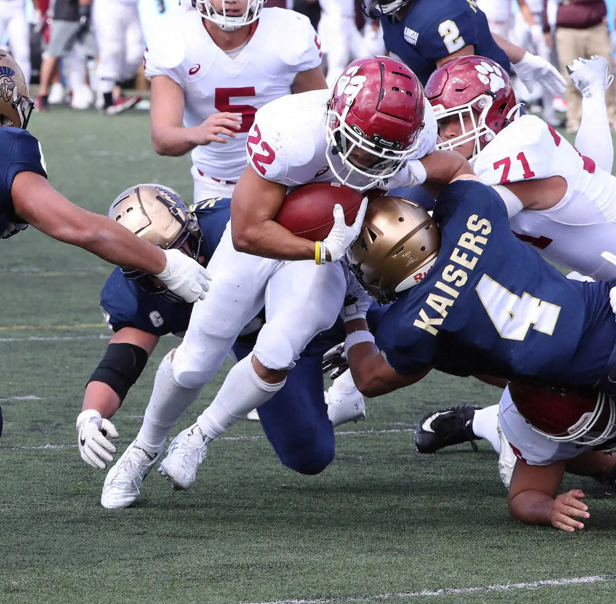 【画像・写真】アメフト立命大　RB山嵜が勝利を確信した「ラン推し」オフェンス　関大撃破で全勝守る