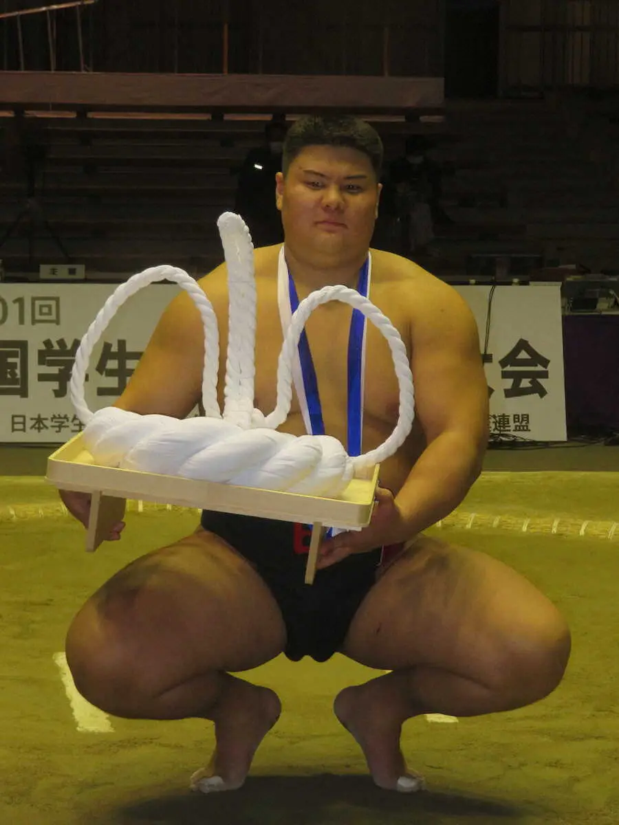 【画像・写真】【全国学生相撲選手権】日大・草野直哉が学生横綱！「ずっと夢見ていたタイトル」卒業後は角界入り希望