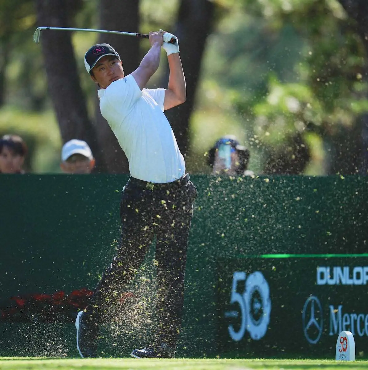 【画像・写真】松山英樹「風に対応できなかった」5打差8位に後退、首位はアマ杉浦悠太　ダンロップ・フェニックス