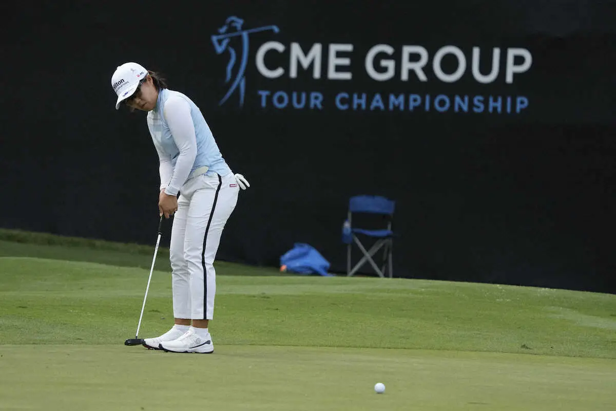 【画像・写真】奈紗9バーディー「63」首位発進　今季最終戦で今季初勝利へ「同じ気持ちでできれば」