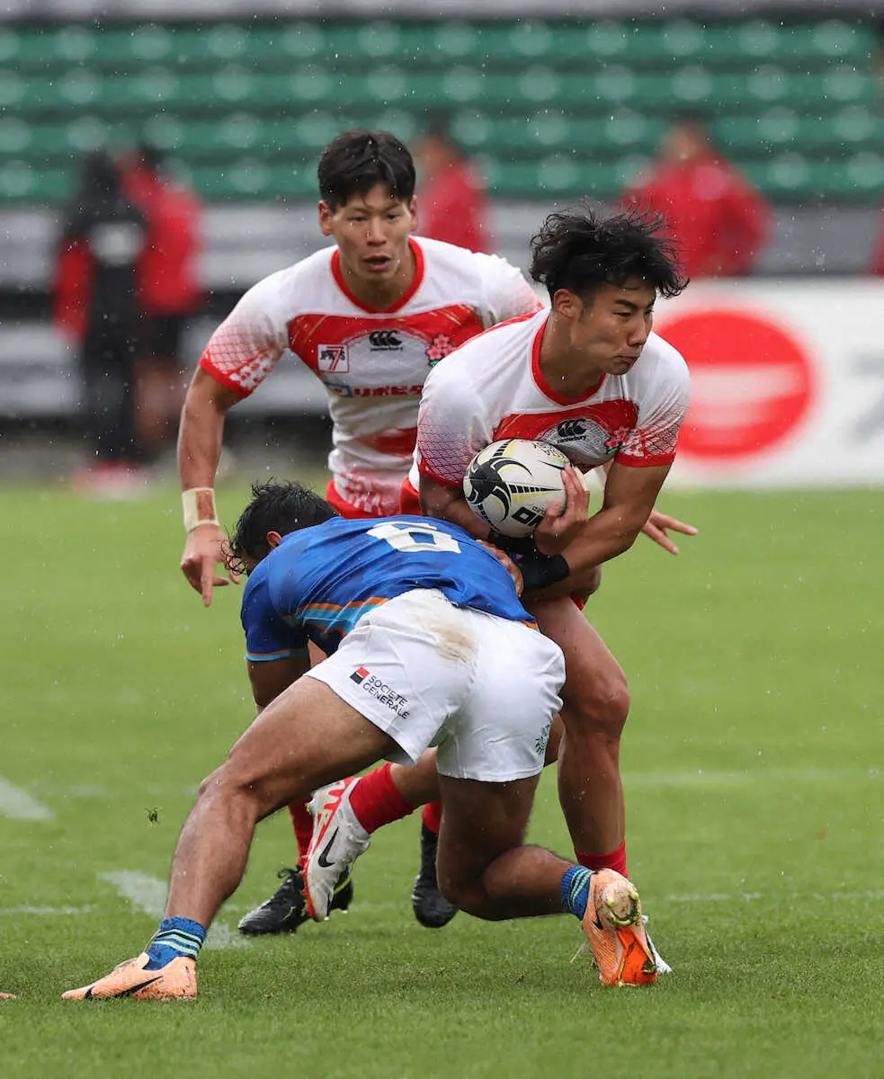 【画像・写真】【7人制ラグビー五輪予選】男子日本代表、インドを50―0で圧倒し白星発進！パリ切符目指し次戦は韓国
