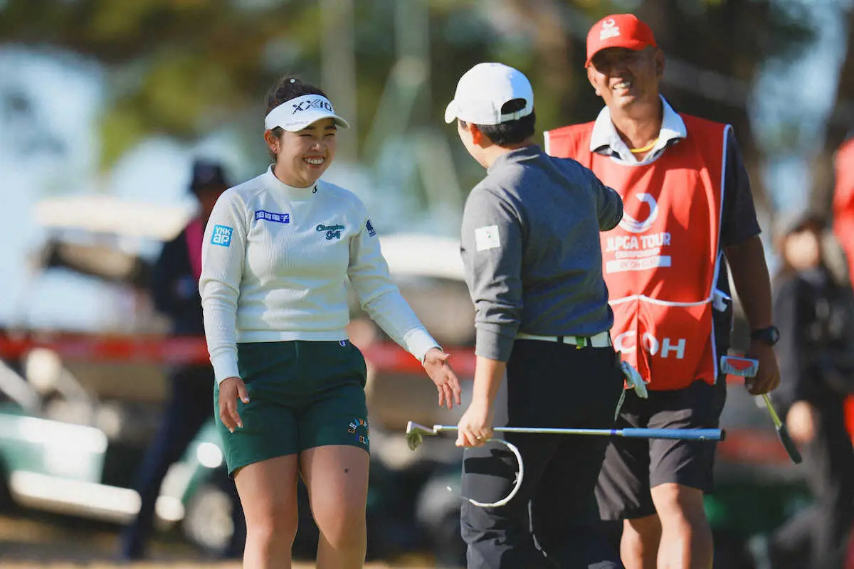 【画像・写真】年間女王へ前進！山下美夢有が2位に浮上「ショットが安定していた」　ツアー選手権リコー杯