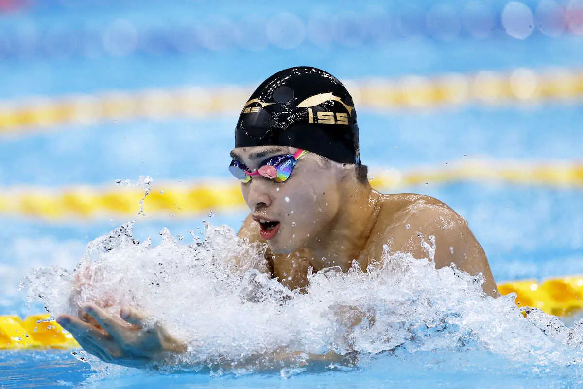【画像・写真】五輪選考会へ花車弾みのV　競泳ジャパンOP男子100メートル平泳ぎ