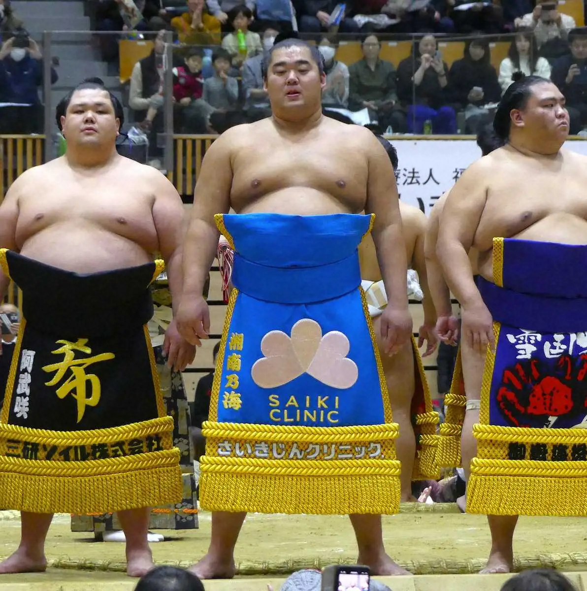 【画像・写真】湘南乃海「4年前の福山場所で40度の熱が出て…」忘れられない思い出と診療所への恩返し
