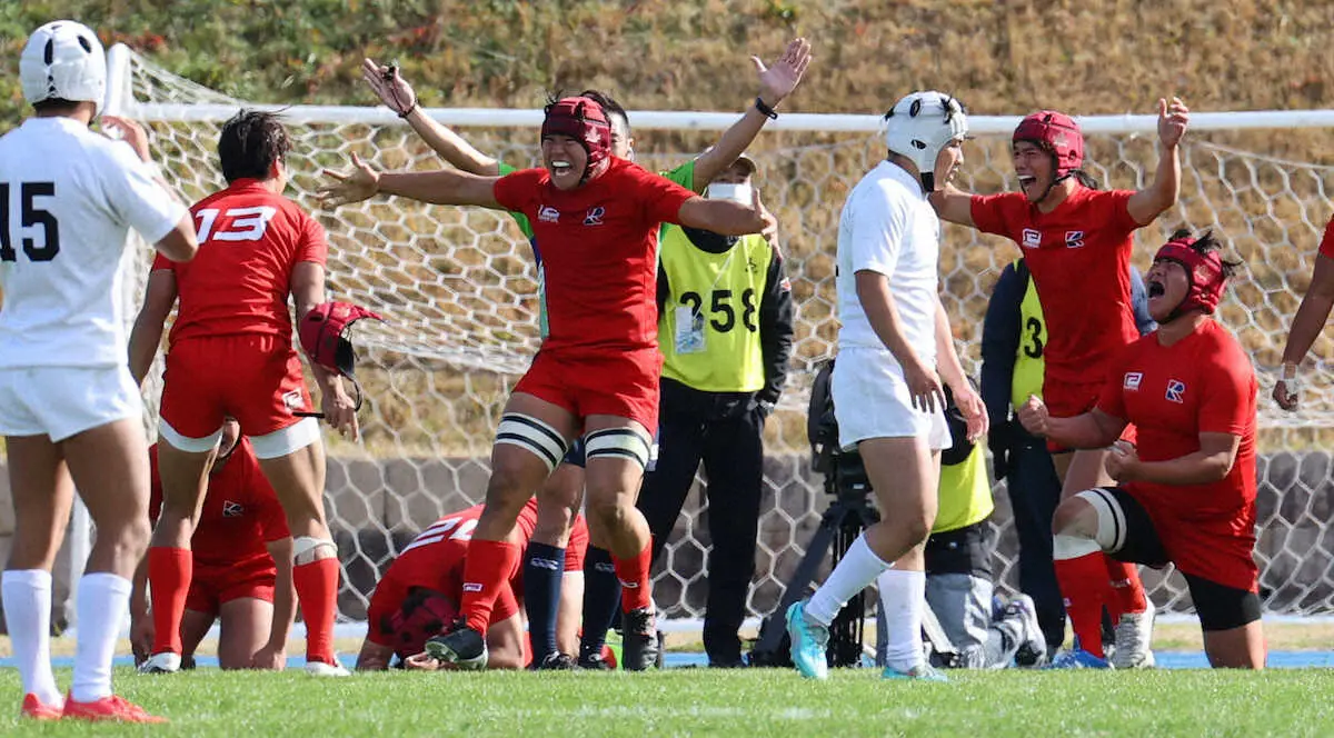 【画像・写真】【高校ラグビー】流通経大柏、ノーシード対決制して8強入り　天理のアタックしのぎきった