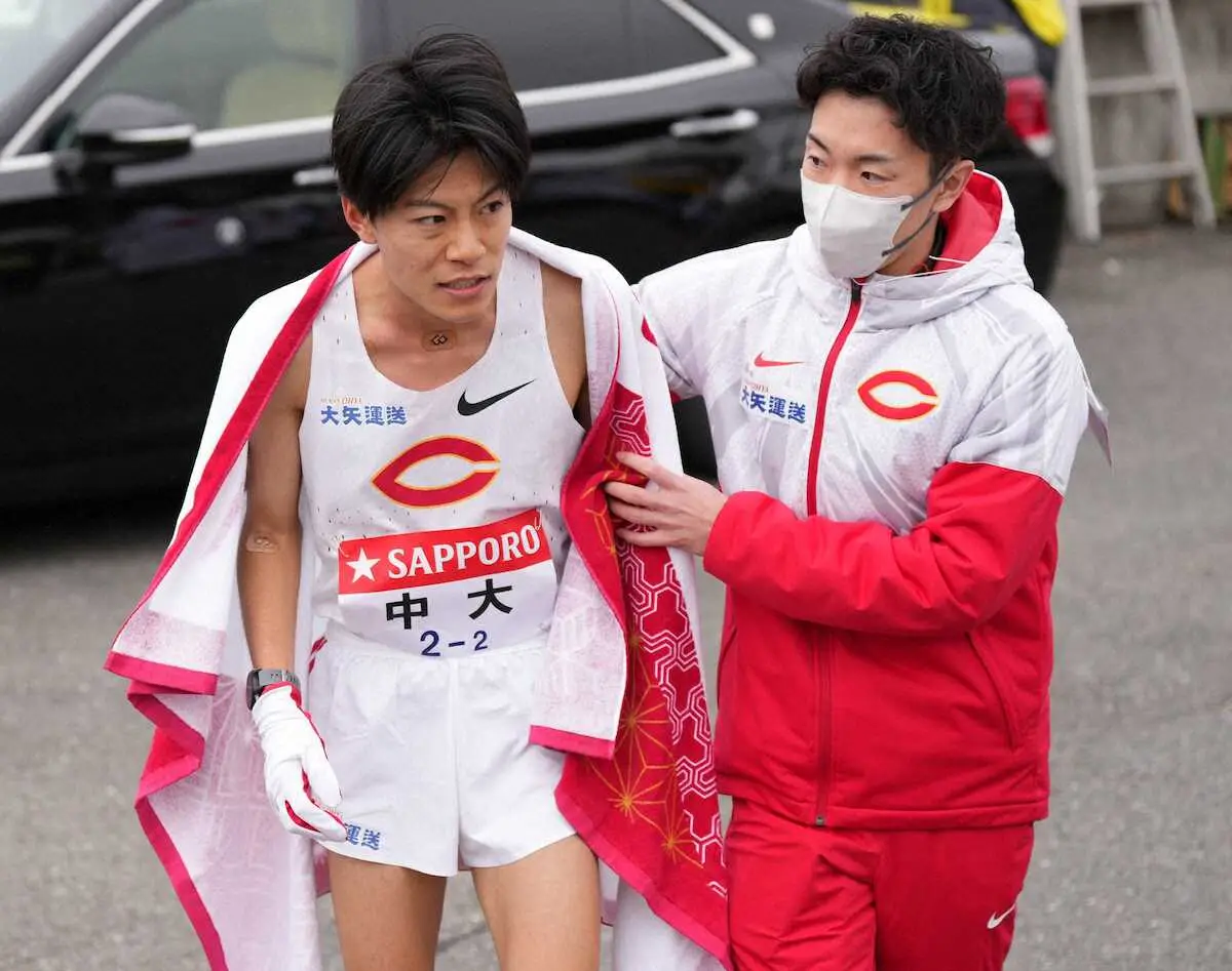 【画像・写真】【箱根駅伝3区】前回総合2位の中大　中野翔太も19位でリレー　ネット騒然「全員絶不調…何が」