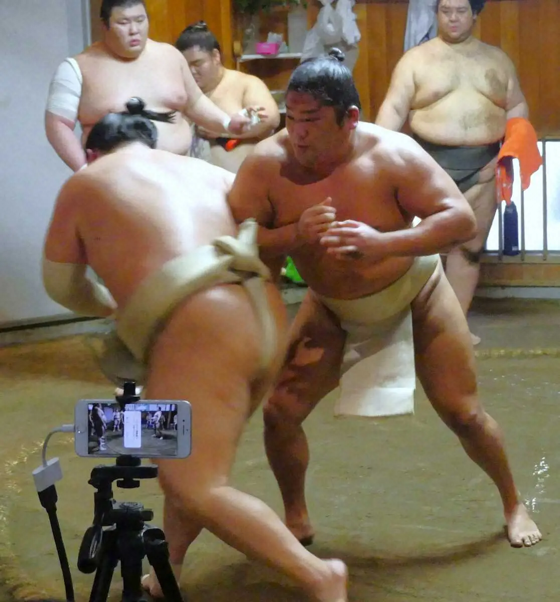 【画像・写真】【伊勢ケ浜一門連合稽古】新十両・尊富士が早くも幕内級の実力発揮「元気よく魅力ある相撲を」