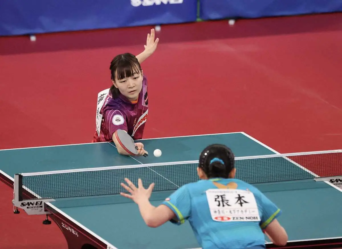 【画像・写真】横井咲桜、張本美和に脱帽「打たされてからのカウンターが速い」2大会連続4強止まりで涙