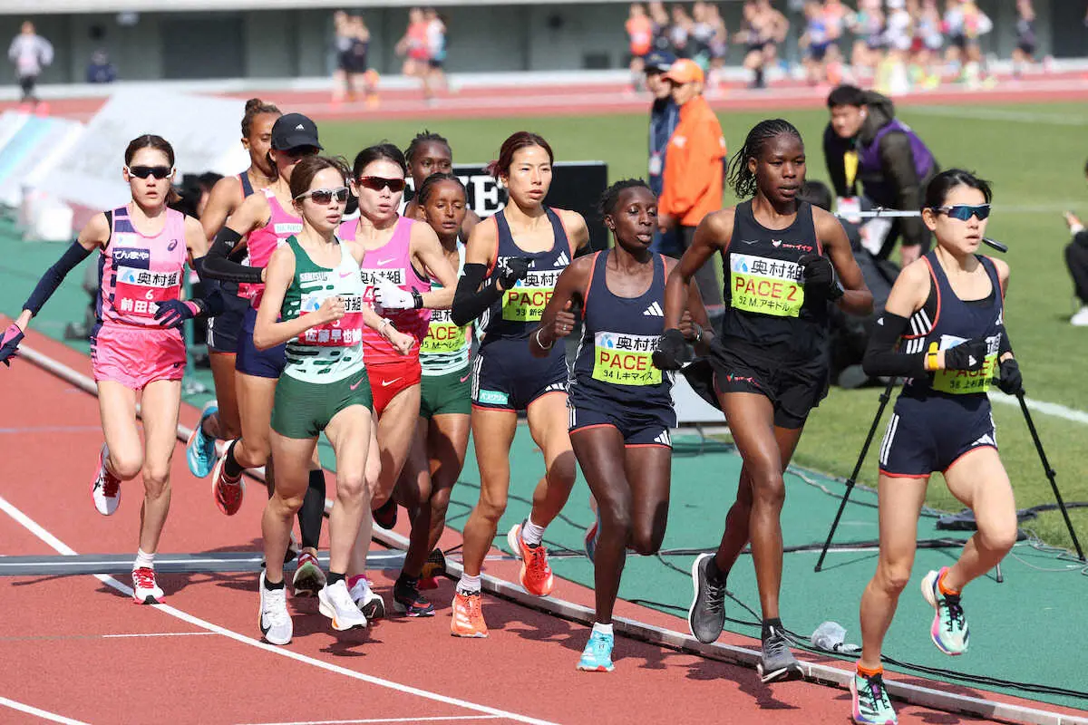 【画像・写真】【大阪国際女子マラソン】パリへ大ピンチ　松田瑞生が遅れる　前田穂南が中間点過ぎてペースアップ