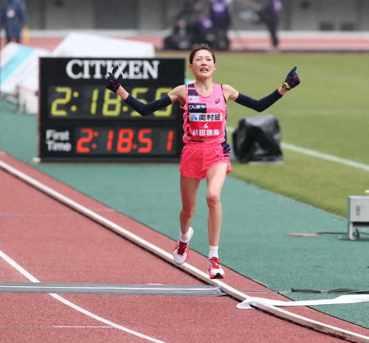 【画像・写真】＜第43回大阪国際女子マラソン＞日本新記録で2位に入った前田（撮影・平嶋　理子）