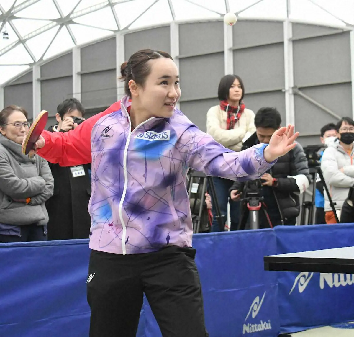 【画像・写真】伊藤美誠、復興イベントで笑顔　どうなるパリ五輪代表選考、運命の発表は明日5日