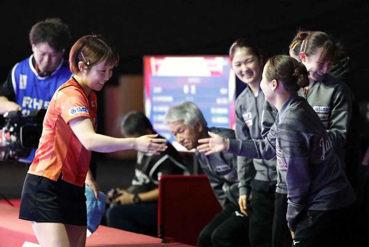 【画像・写真】【世界卓球】日本女子　伊藤美誠、平野美宇、早田ひなの黄金世代でイラン撃破　2連勝でパリ五輪切符へ前進